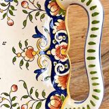 Ancien plat coupe à fruits  Desvres Rouen modèle Blois François 1er