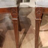 Set of 4 antique mahogany dining room chairs Louis Seize 1780-1810