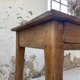 Farmhouse table pine multi-drawers