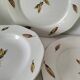 7 assiettes plates et creuses en faïence opaque Digoin Sarreguemines Nemours