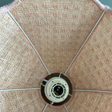 Vintage suspension in raffia and fabrics