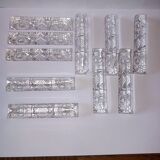 Set of vintage cut crystal knife holders