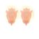 Contemporary Pink Murano Glass Leaf Wall Sconces - a Pair
