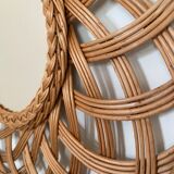 mirror in rattan