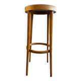 Tabouret de bar en hêtre clair estampillé Baumann