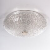 Vintage ceiling lamp with chrome and murano glass, 1960s