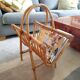 Rattan magazine rack