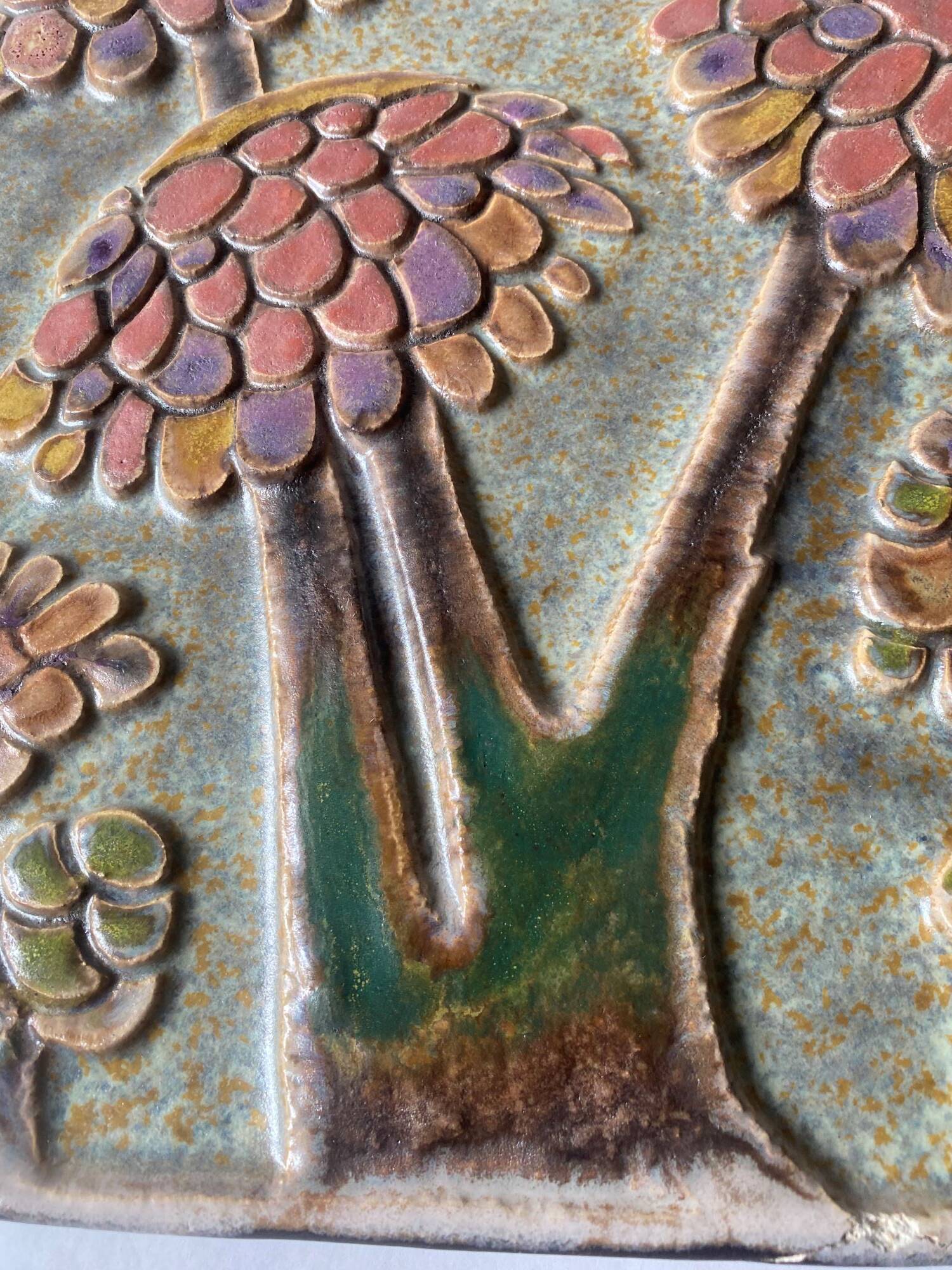 Vintage ceramic wall plaque 1960 Germany