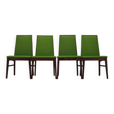 Ensemble de quatre chaises en palissandre, design danois, années 1970, éditeur : Dyrlund