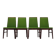 Ensemble de quatre chaises en palissandre, design danois, années 1970, éditeur : Dyrlund