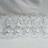 Val Saint Lambert - 10 Nestor Hamlet White Wine Glasses