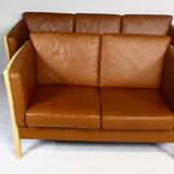 Brown Leather 2 Seater Sofa