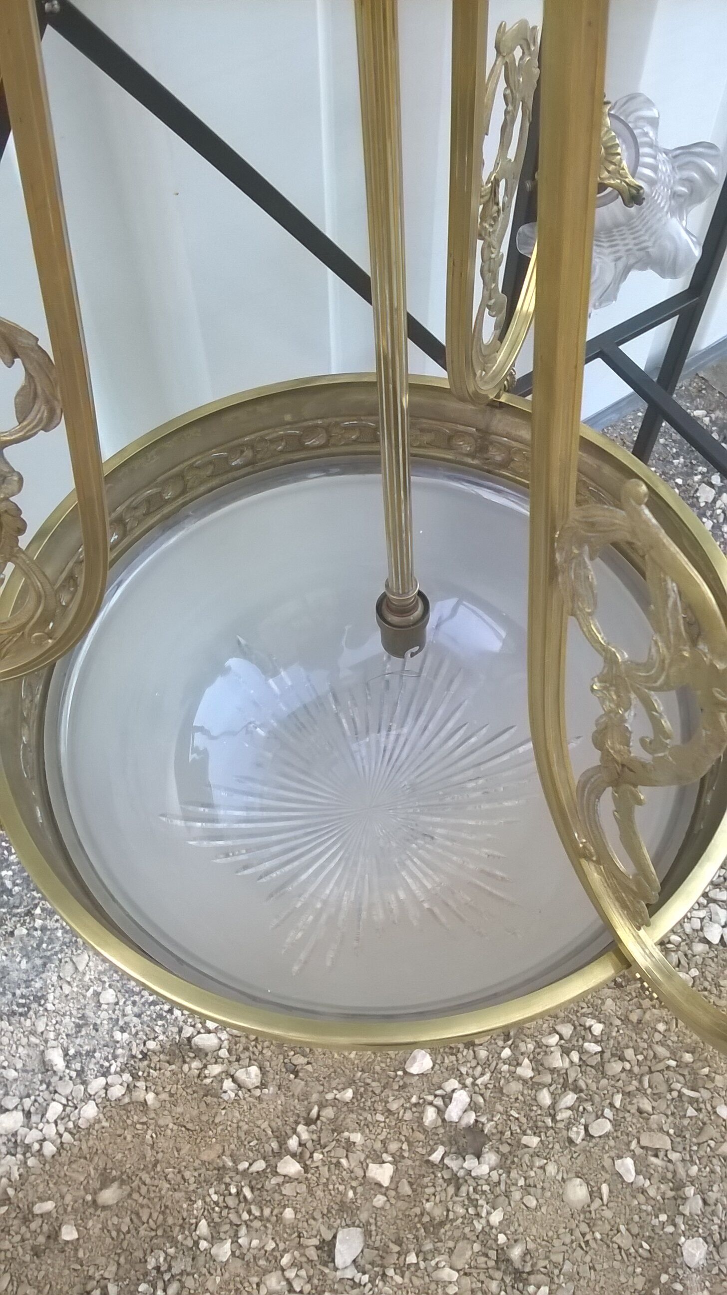 Brass Chandelier And Glass Paste Napoleon III