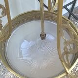 Lustre en laiton et pâte de verre Napoléon III