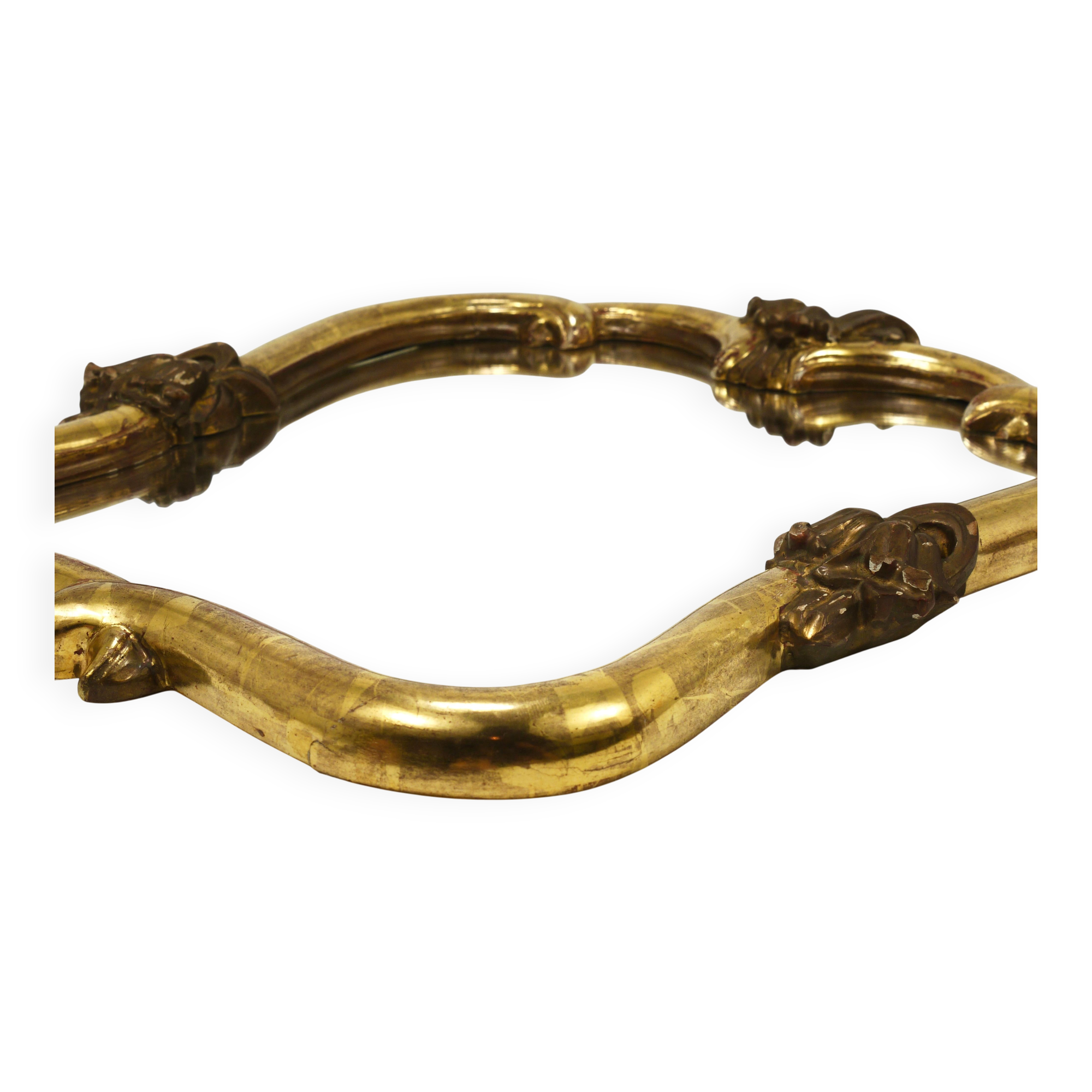 Max Welz Vienna Art Nouveau Hand-Carved Gilded Wood Wall Mirror, Austria, 1930s