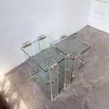 Glass and Plexiglas consoles from the 80s