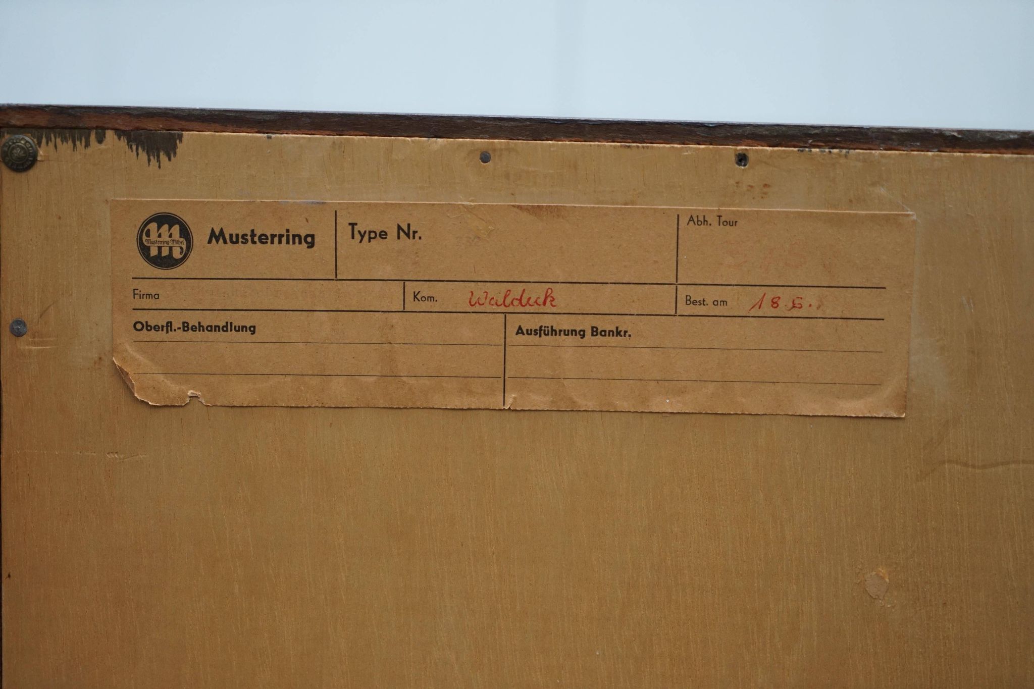 Bibliothèque vintage Mid-Century Musterring Oberfl Behandlung