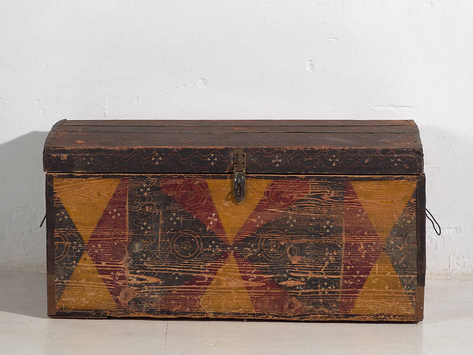 Malle ethnique ancienne peinte à la main (vers 1890) #30