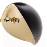 Wall lamp 3 arms Black Shell