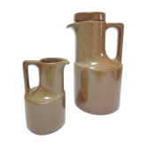 Coffee maker and milk pot glazed stoneware of Brenne design 70s