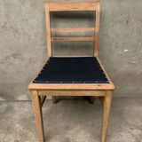 Vintage wooden and navy chair