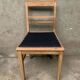 Vintage wooden and navy chair