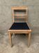 Vintage wooden and navy chair