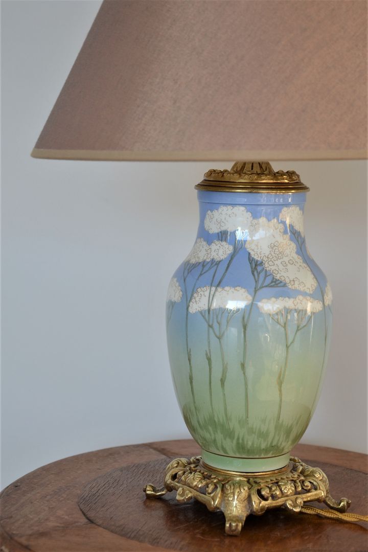 Ceramic table lamp from Lunéville