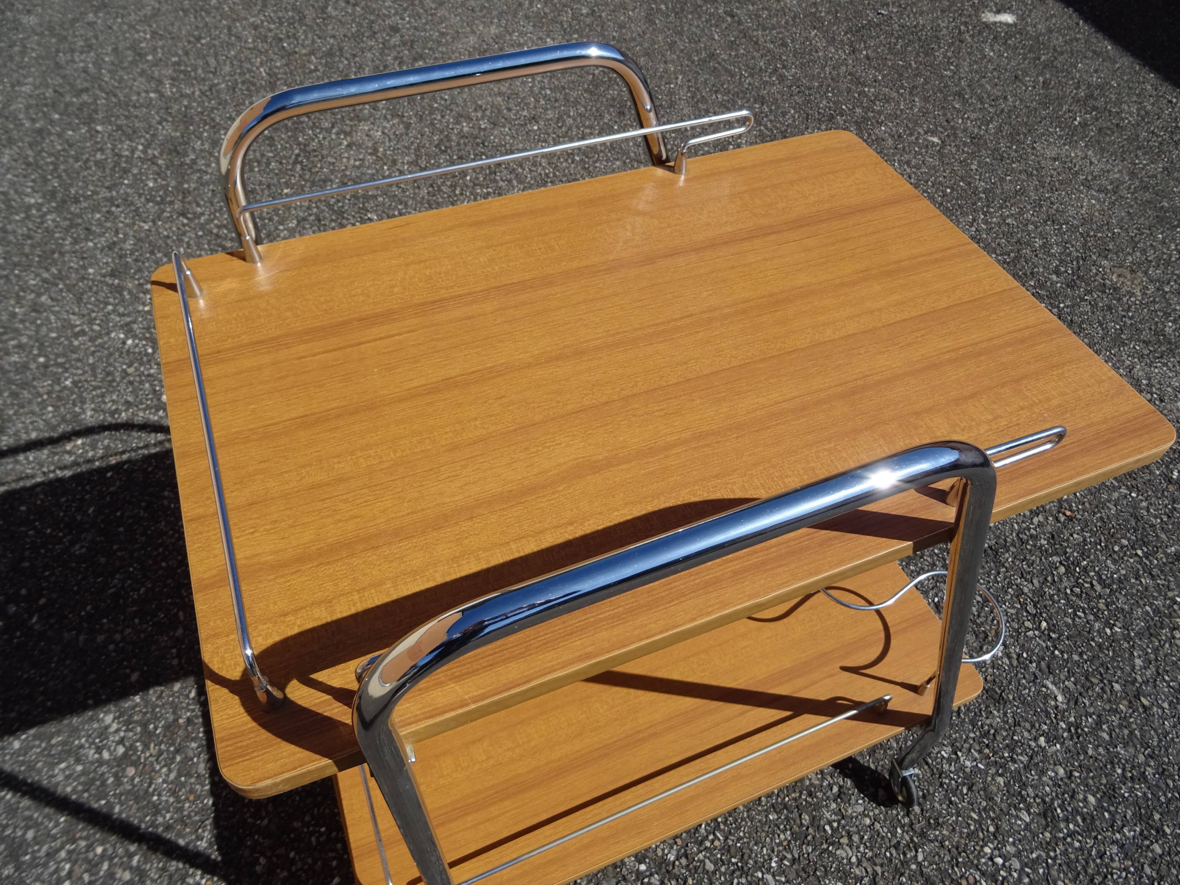 Vintage 1960s serving trolley bar