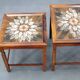 1960s Danish Mid Century Nesting Tables with Tile Tops