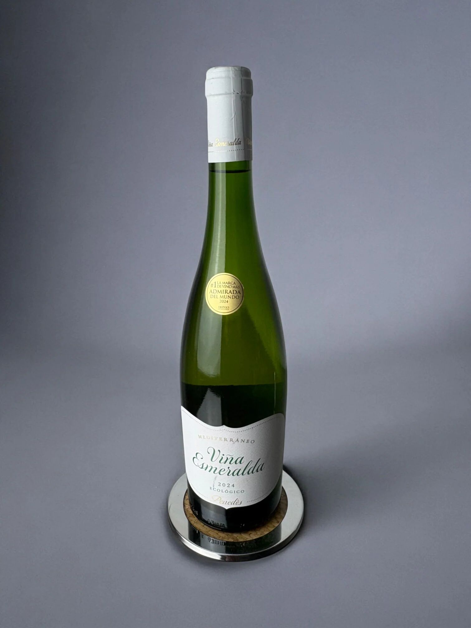 Christian Dior style lucite & rattan bottle coaster, Italy, 1970s
