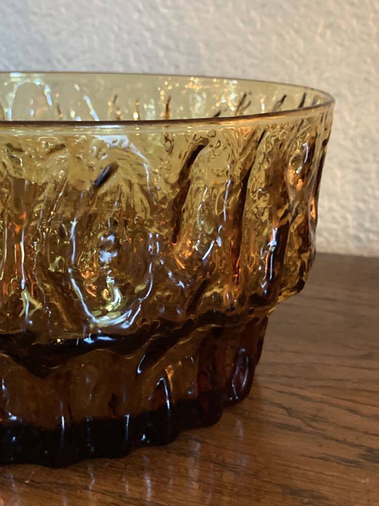Saladier vintage ambre