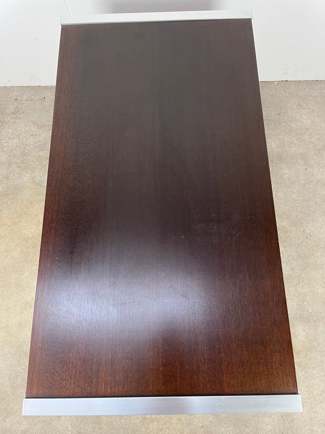 1970s coffee table in teak and aluminium