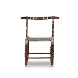 Chair decorated with hammered metal, 20th century