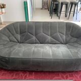 Cinna Ottoman sofa in anthracite nubuk