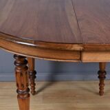 Extendable Walnut Table, Louis-Philippe Style – Late 19th Century