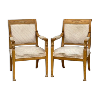 Pair of convertible armchairs