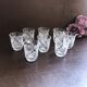 Set of 8 mini liqueur glasses Art Deco style France