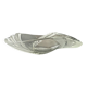 Large Art Deco crystal glass basket or catchall