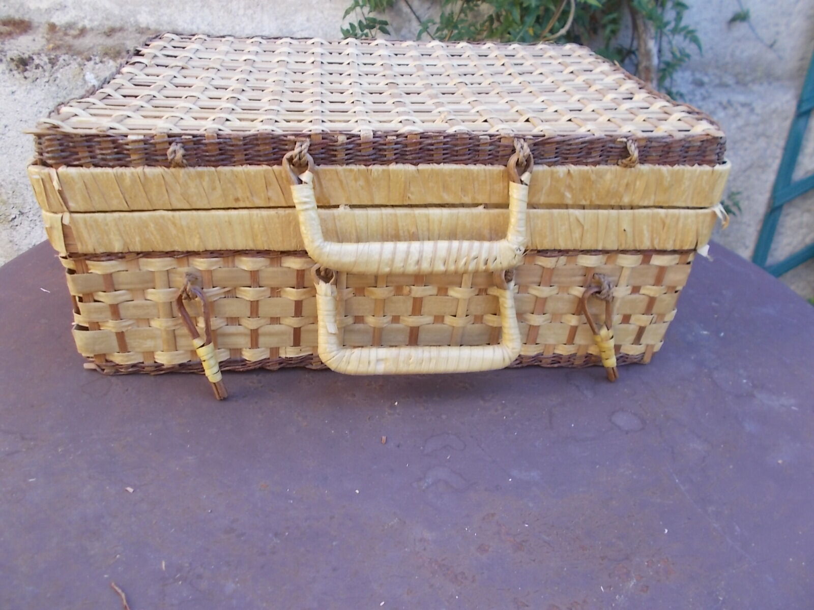 Wicker suitcase