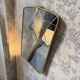 Vintage gold mirror / wall mirror with diamond pattern
