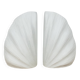Pair of white ceramic coral vases, bookends