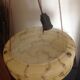 Art deco marbled glass bowl suspension