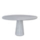 Eros round dining table in white Carrara marble, Italy, 70s in