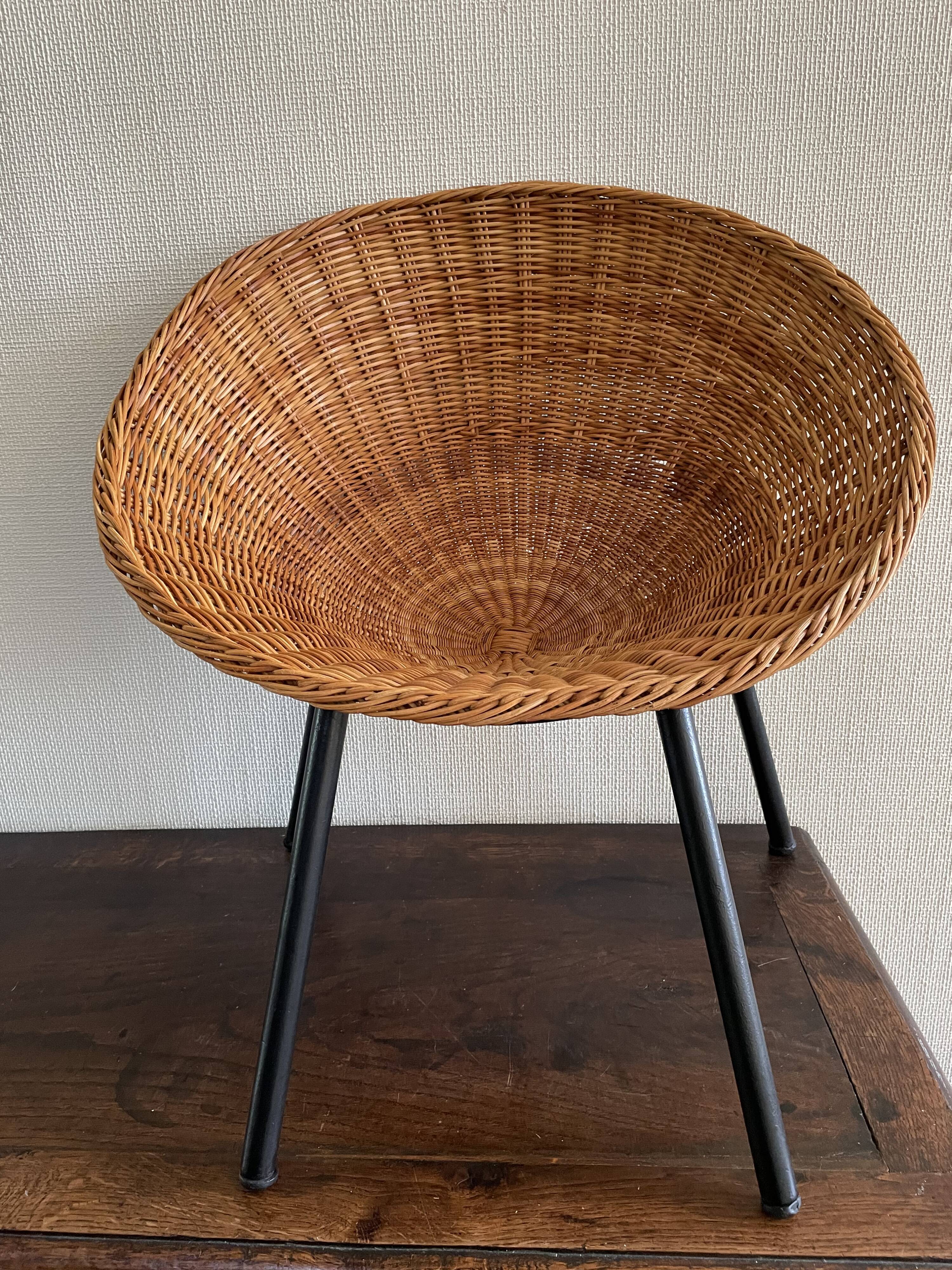 Children's armchair "Corbeille" 50s