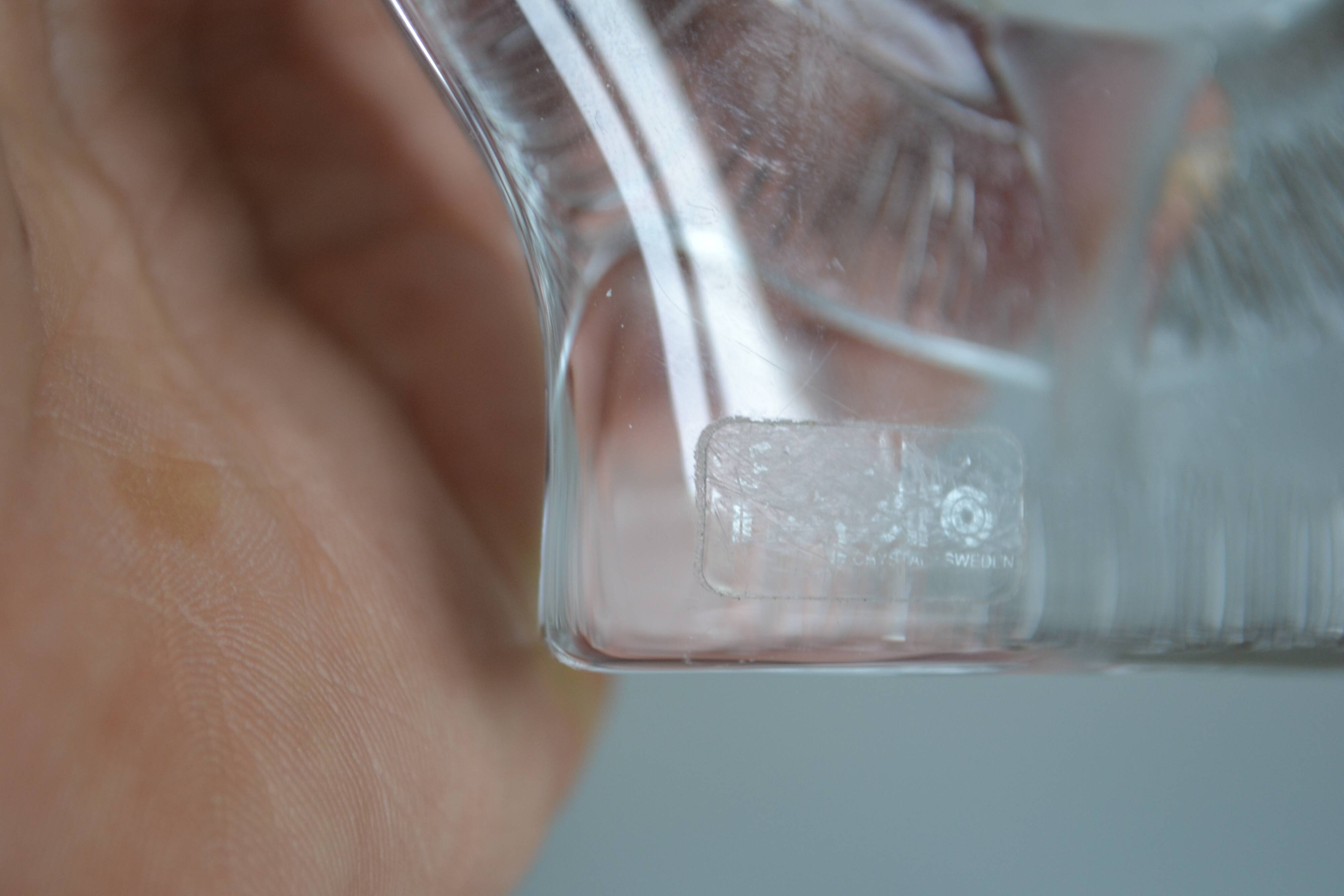 Golf crystal pocket emptier or paperweight by Nybro of Sweden