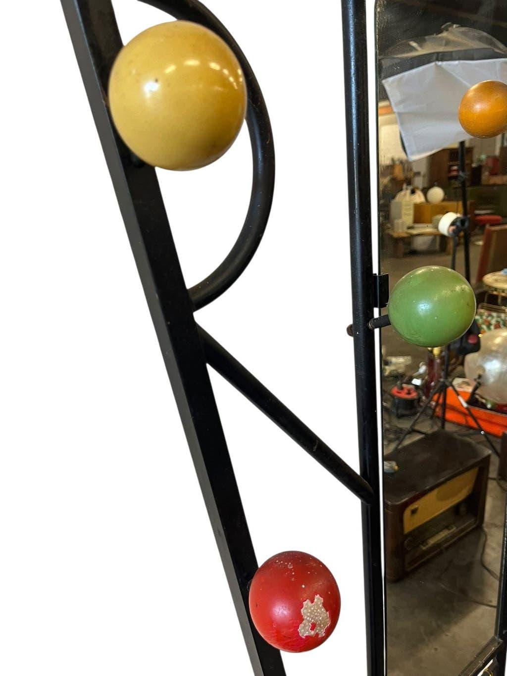 Vintage 'atomic' wall coat rack Roger Féraud