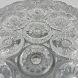 Molded glass ceiling light with relief