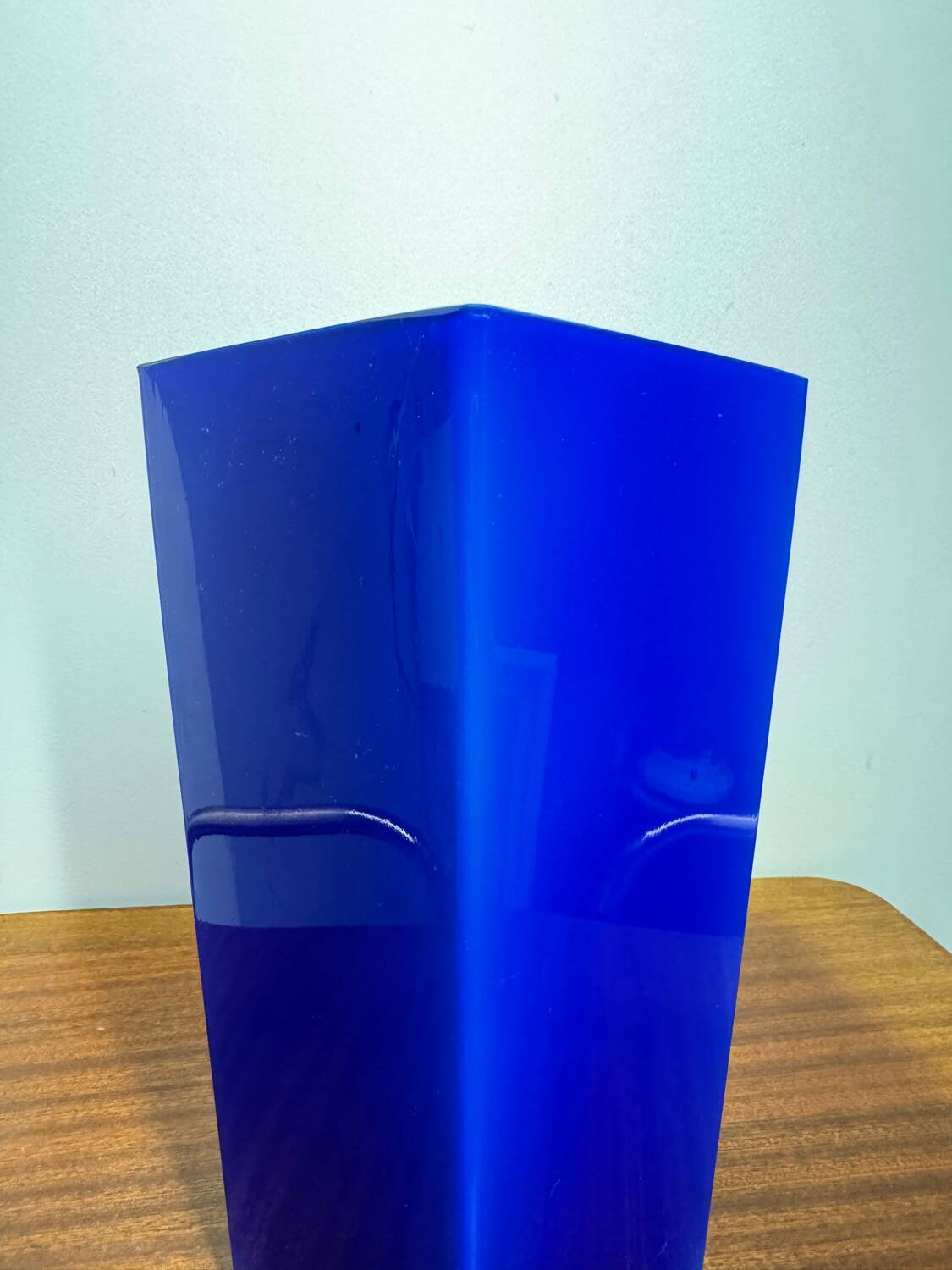 Vintage blue opaline vase