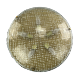 60s 70s lamp light plafoniere flush mount ice glass hillebrand 60s